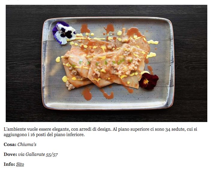 Chiuma's ristorante napoletano a Milano, nuove aperture, dove mangiare